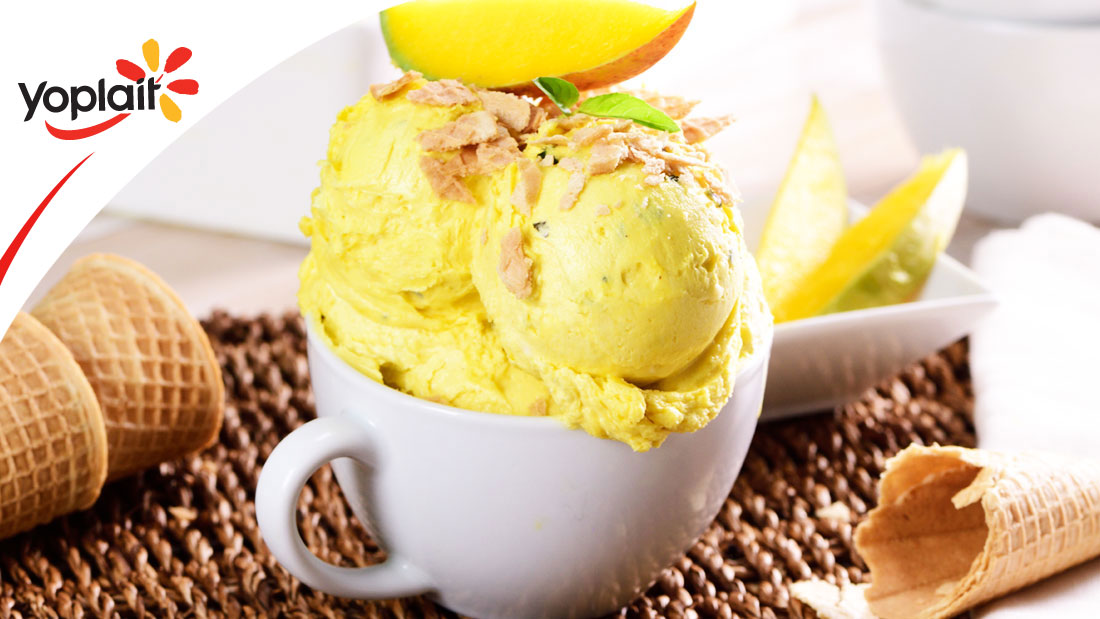 Helado de mango y yoghurt