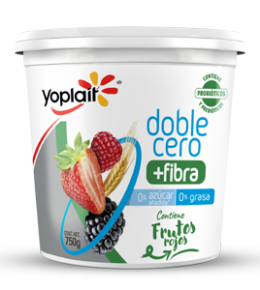 YOGHURT DOBLE CERO FIBRA BATIDO FRUTOS ROJOS