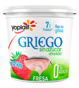 YOGHURT GRIEGO BATIDO SIN AZÚCAR FRESA